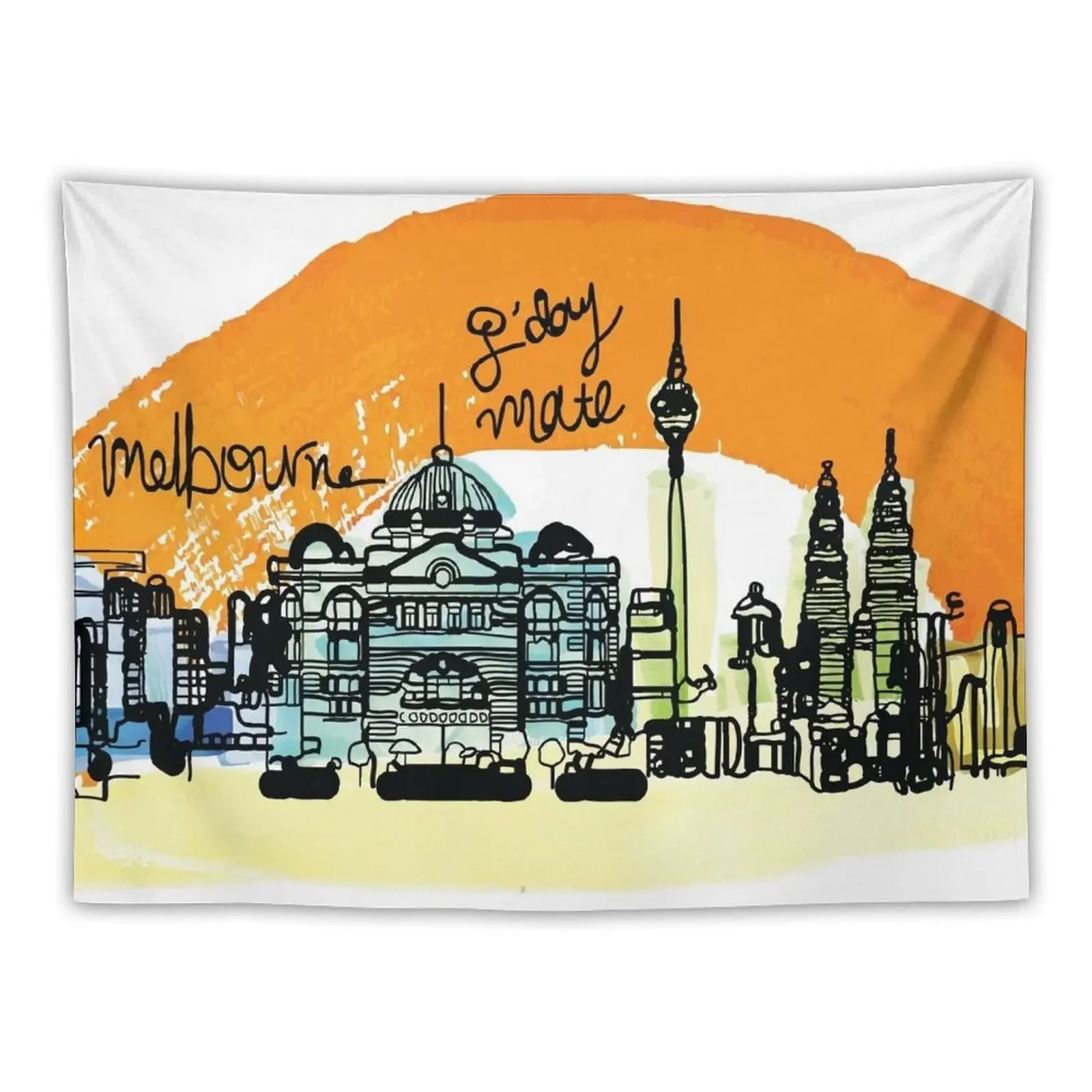 Melbourne Tapestry Decoration For Rooms Wall Hanging Wall Cute Room Decor Cute Decor Tapestry