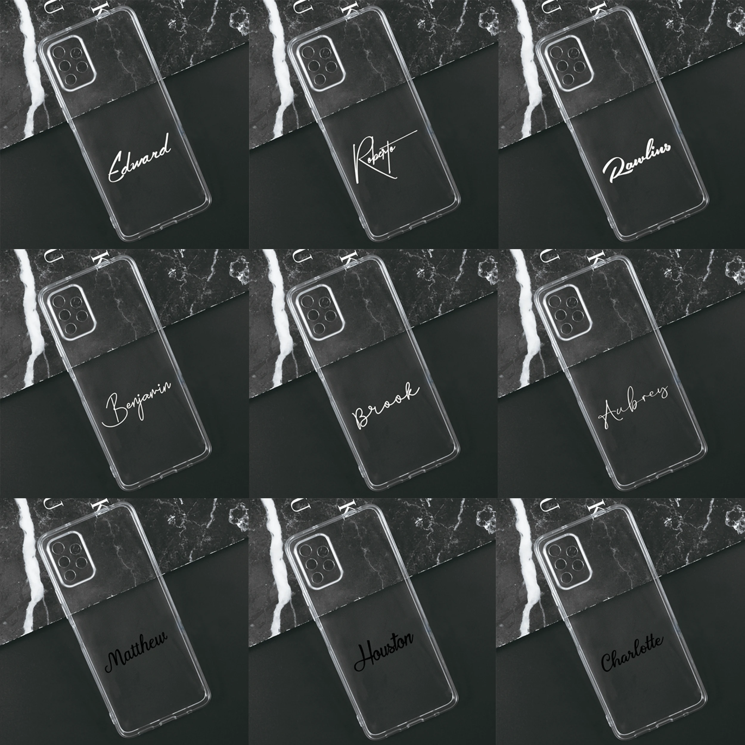 

Personalised Custom Name Phone Case For UMIDIGI A13 Pro Max 5G ProMax Transparent TPU Soft Protective Back Cover DIY Funda Clear