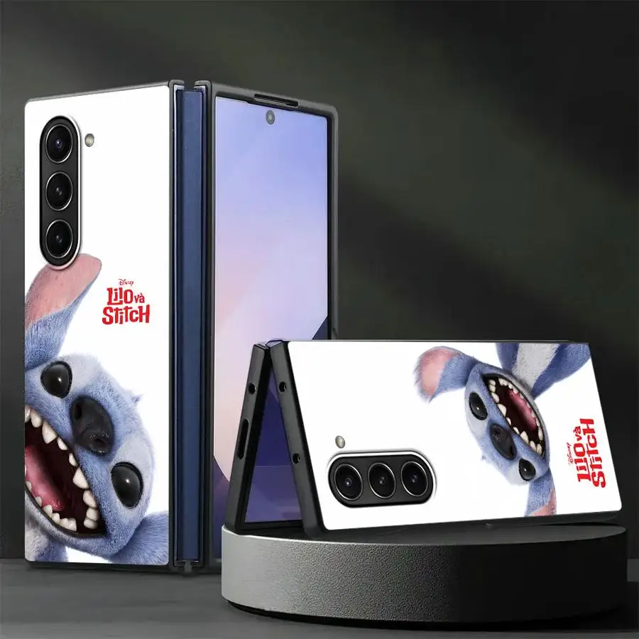 Задний чехол для телефона Samsung Galaxy Z Fold 7 6 5 4 3 ZFold3 ZFold5 ZFold4 ZFold7 ZFold6 Disney Cute Stitch Cool