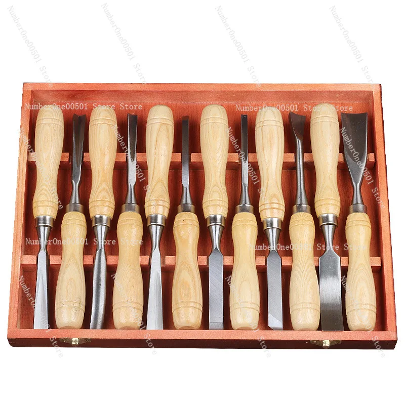 Wood Carving Set, Wood Working Tools, Chisel, Carving Chisels, Boxed Engraving Knife, 12pcs.