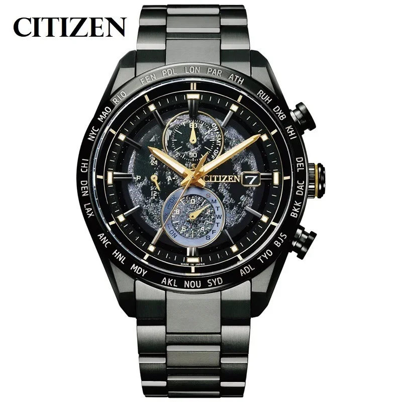 CITIZEN The Back of The Moon Luxury Men\'s Watch Stainless Steel Quartz Watch Calendar Night Light Fashion Casual Men\'s Watch