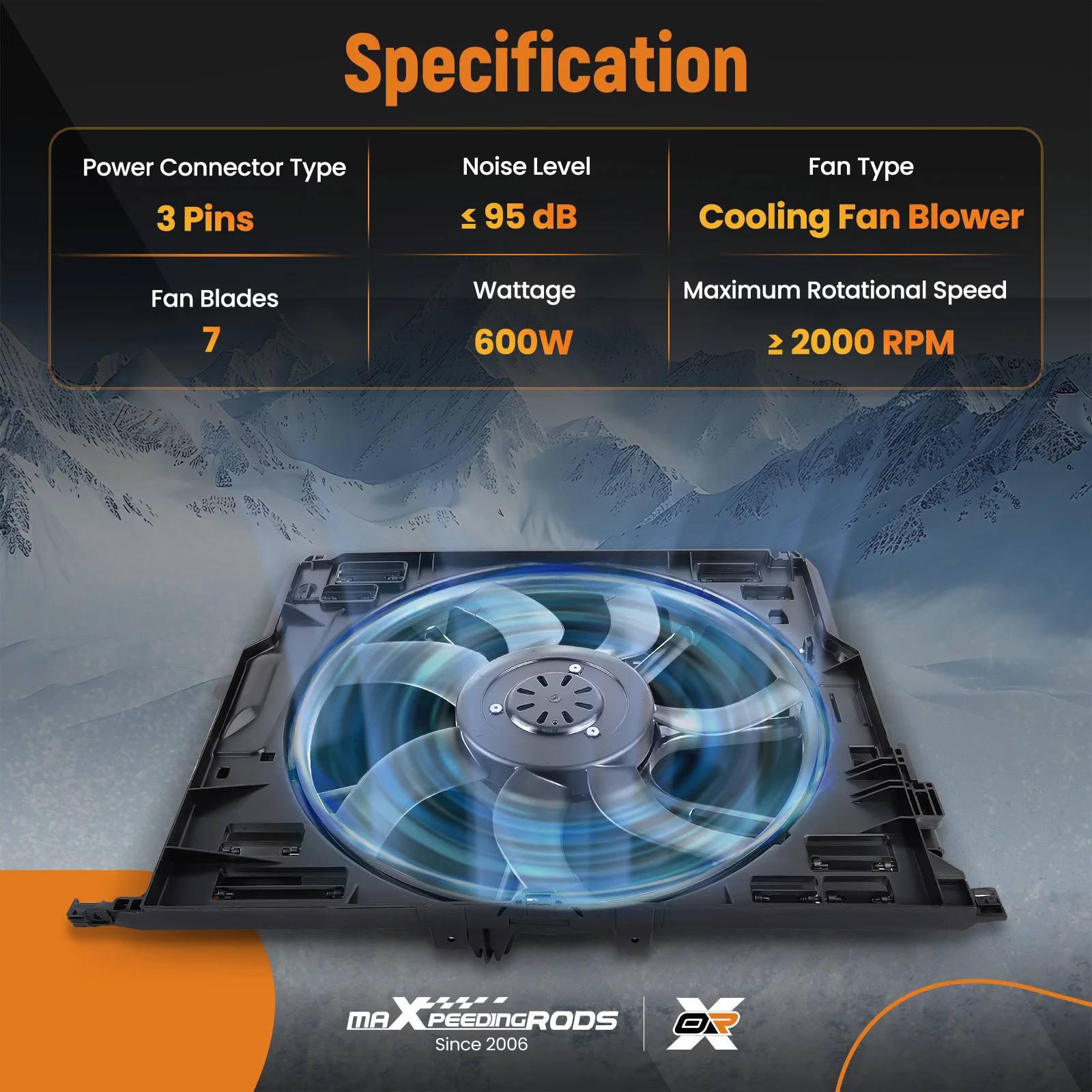 Ventola di raffreddamento del condensatore del radiatore A/C per BMW F10-13 09-15 17427599493 17428509741