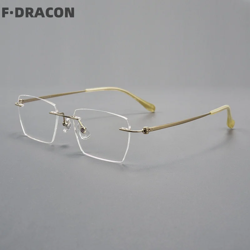 

Titanium Eyeglass Frame Light Luxury Frameless Men's And Women's 7g Commercial Screw Free Optical Prescription Frame 15805