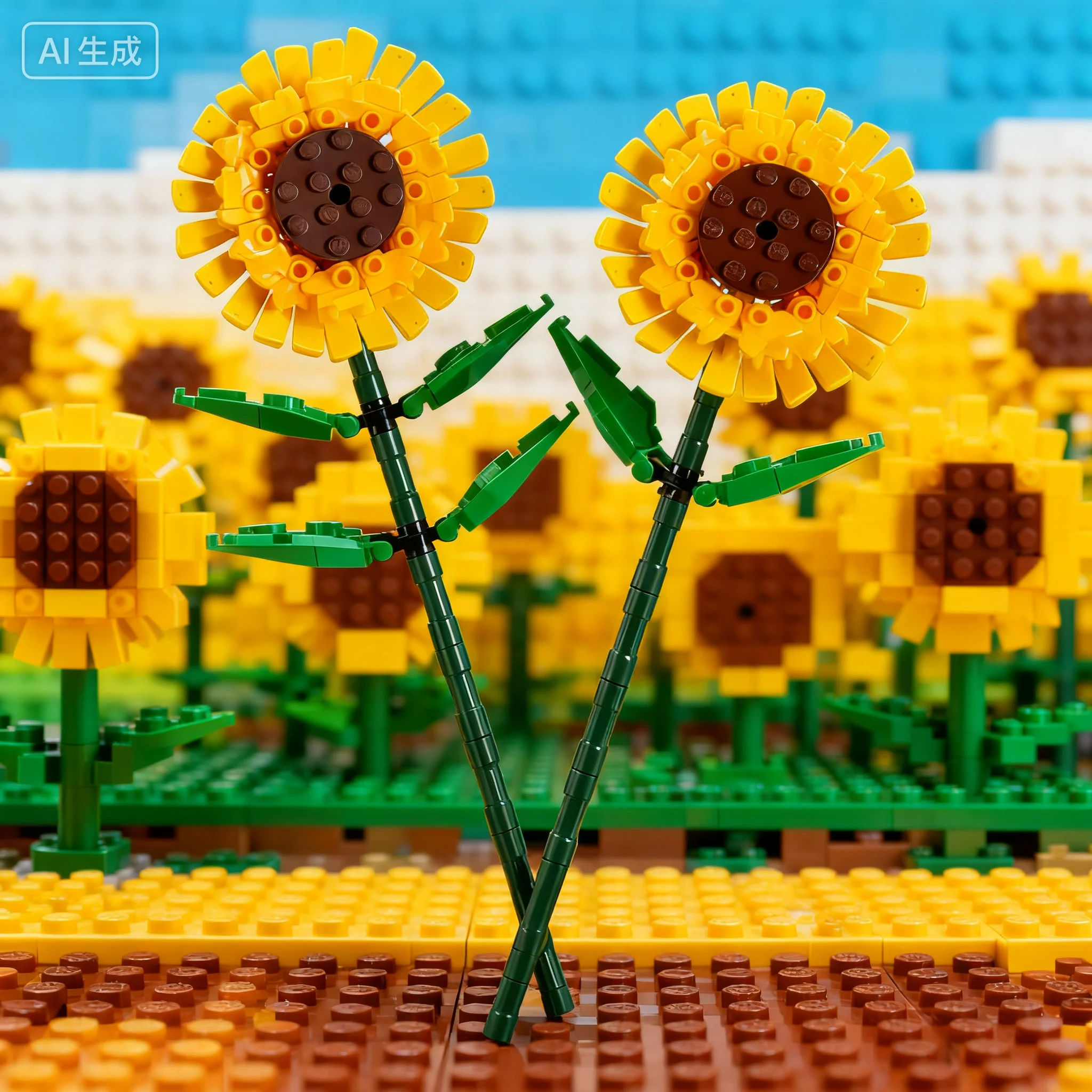 Lego blocos de construção flor plantas série 40524 girassol meninos e meninas quebra-cabeça montagem brinquedo presente