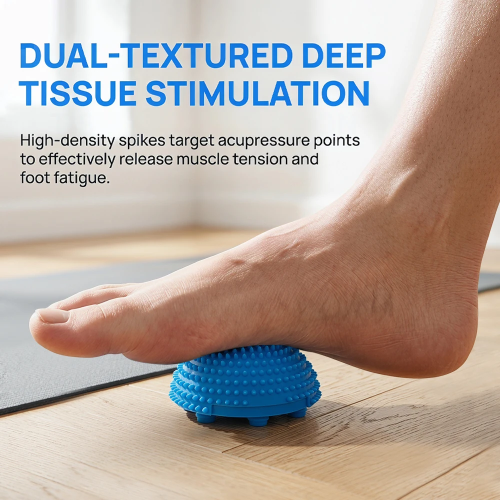 Neuro Ball Foot Roller Textured Massage Ball Myofascial Release Plantar Fasciitis Hands Face Spiky Therapy for Muscle Relief view 6