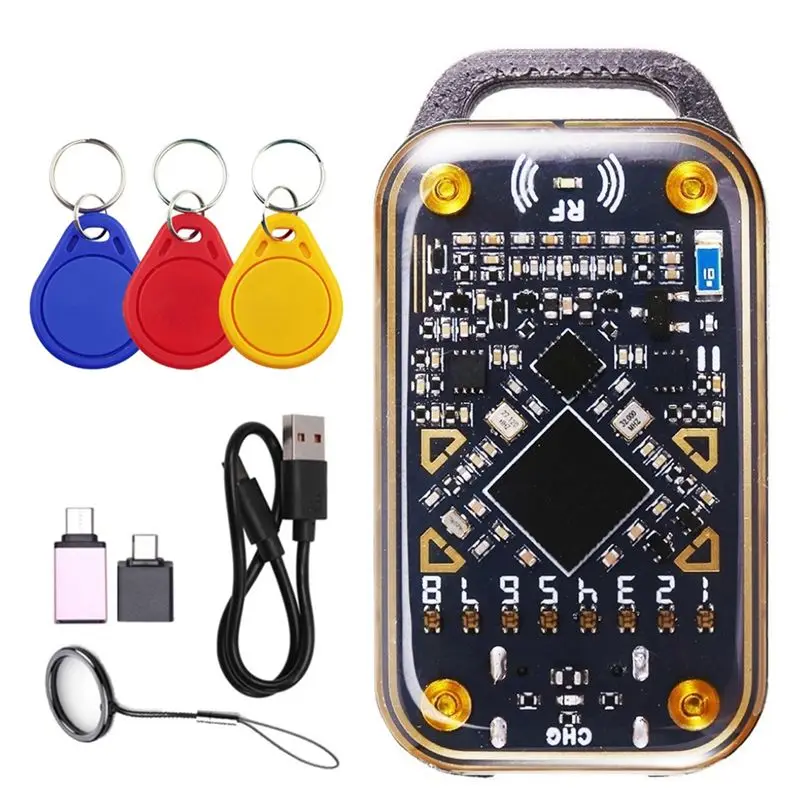 B29C-Chameleon Ultra RFID Smart Chip Reader Smart Card Emulator Duplicator 125K 13.56Mhz ID IC Card Decode +3XUID Keychain