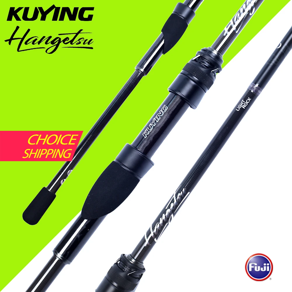 

CHOICE KUYING HANGETSU Root Water Rock Fishing Lure Rod Spinning Baitcasting 2.47m 2.54m Carbon FUJI Travel Pole Stick SIC