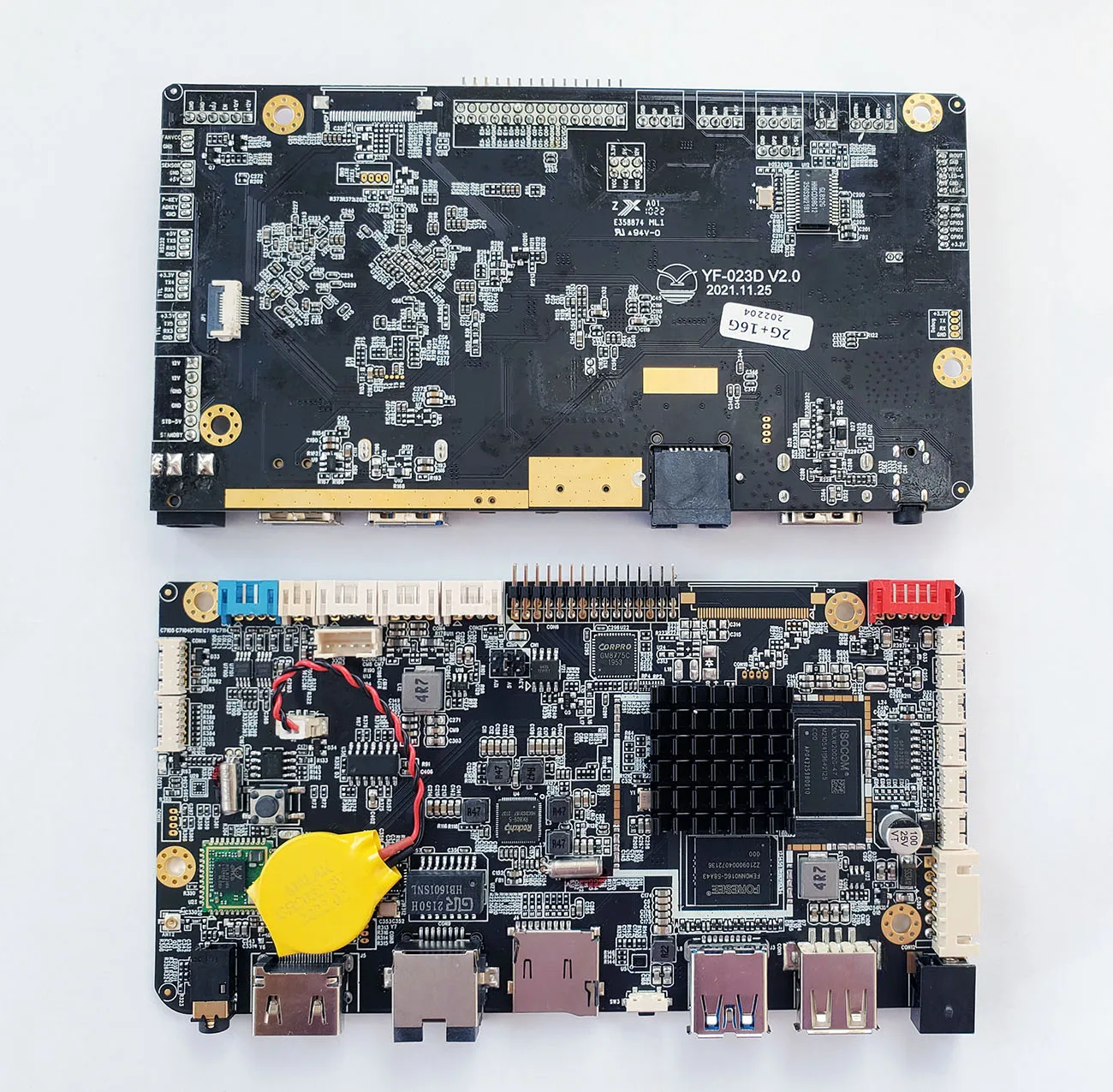 YF-023D RK3566 android Linux Debian Arm advertising digital sinage all-in-one 2GB +16GB development circuit mother board