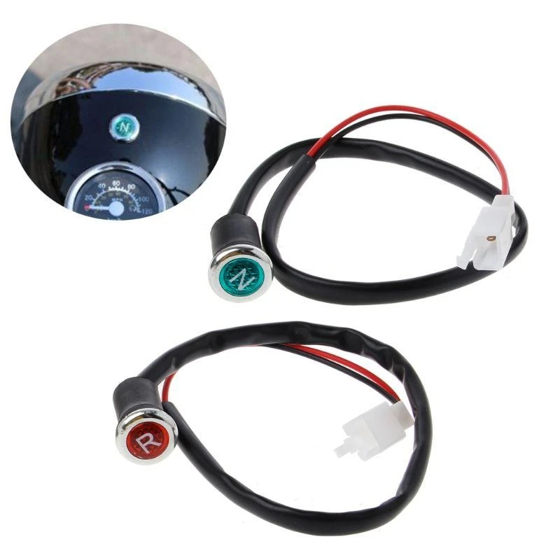 U1JF 2Pcs Easy Installation Motorbike Neutral Reverse N/R Light for 50cc