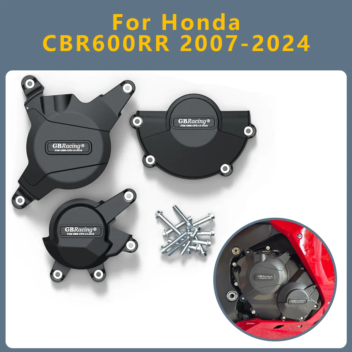 

Motorcycle Engine Cover Clutch Cover Protection Set Accessories For Honda CBR600RR 2007-2024 CBR600 CBR 600 RR CBR-600RR