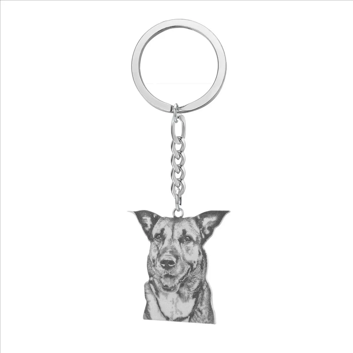 Custom Car Keychain Custom Dog Cat Picture Pendant Cute Animal Gifts Engraved Images Keyring Jewelry Fathers Day Gifts