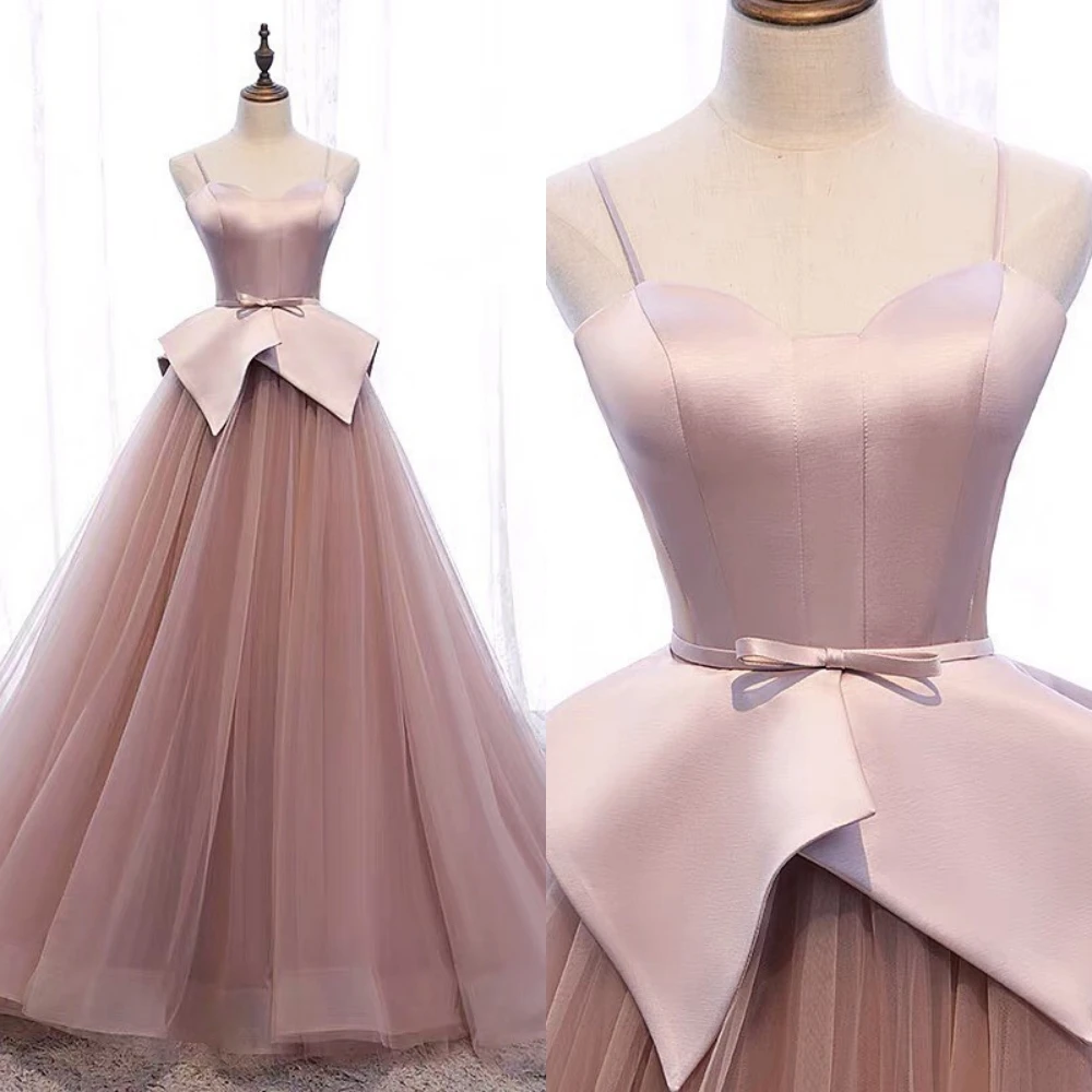 

Intricate Fashion Sparkle Sweetheart A-line Bowknot Tulle Formal Occasion Gown فساتين سهرة فخمه 2023 платье