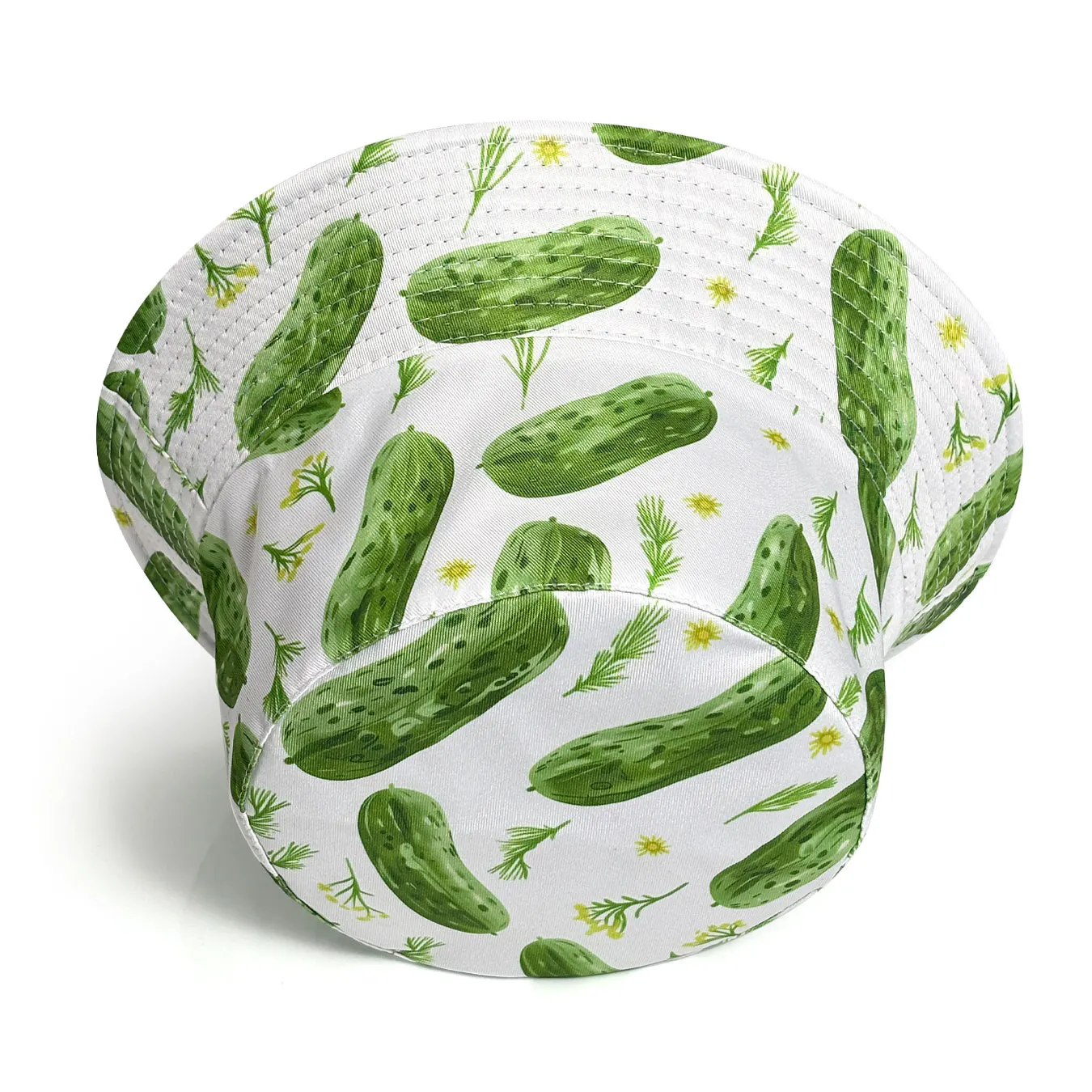 New Cucumber Pattern Printed Fisherman's Hat, Spring and Autumn Style, Reversible Sun Hat, Lightweight and Foldable, Suitable for All Seasons, Outdoor Sun Protection Bucket Hat, a Fashionable Accessory for Daily Casual Wear