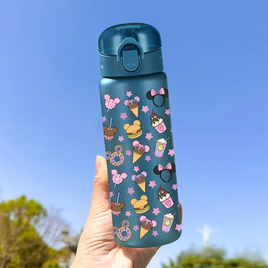 1 قطعة ديزني ميني الكعك عزر 26 أوقية زجاجة ماء بلاستيكية الرياضة في الهواء الطلق كوب ماء عيد ميلاد/العودة للوطن هدية