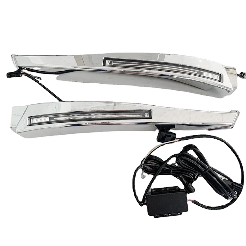 1 Pair For Jaguar XF 2008-2012 12V LED Front Fog Lights DRL Daytime Running Lights With Harness