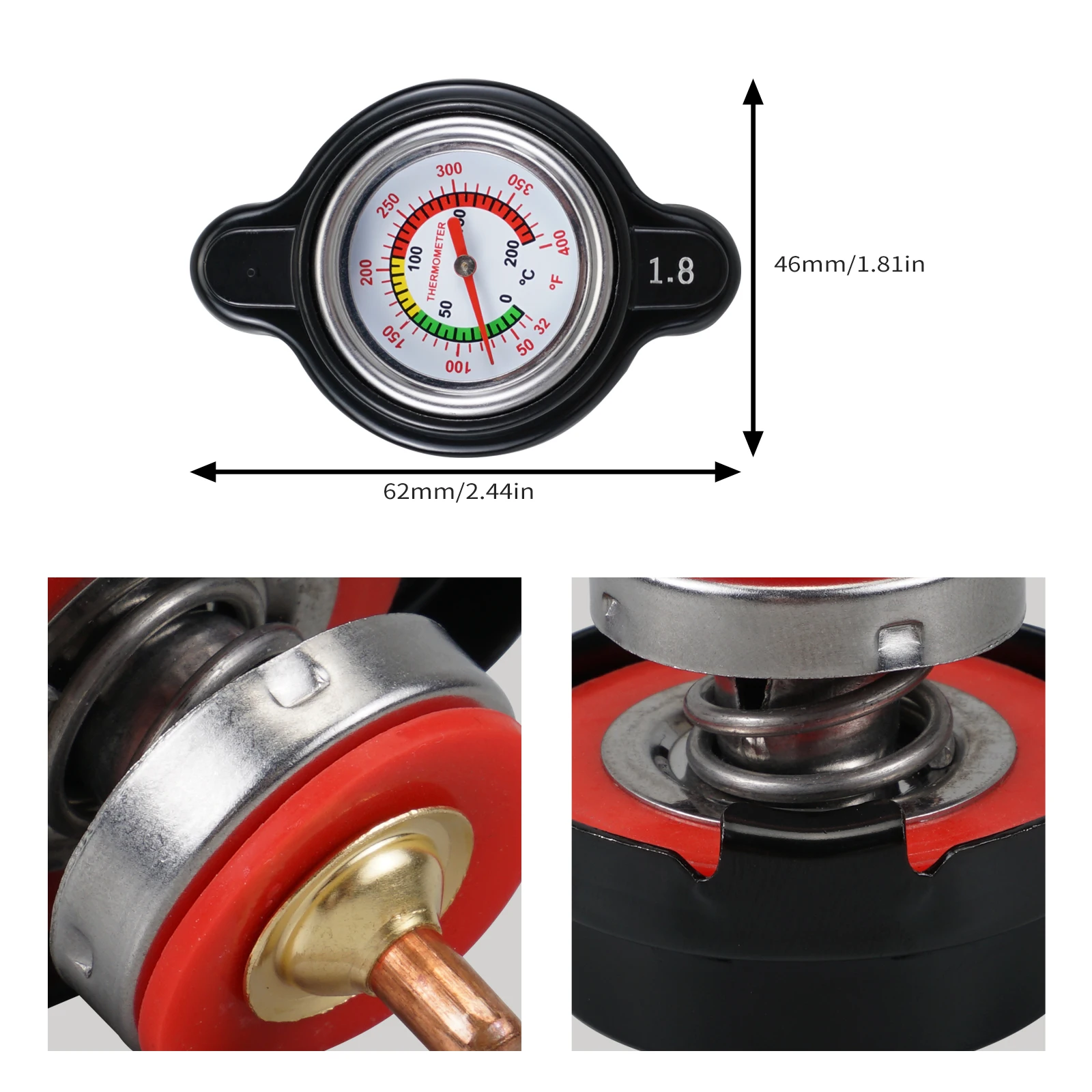 

ATV For YFZ450R Radiator Cap Thermometer For Yamaha Grizzly Viking VI Kodiak 700 Wolverine X4 X2 YXZ1000R 1XD-E2462-00-00