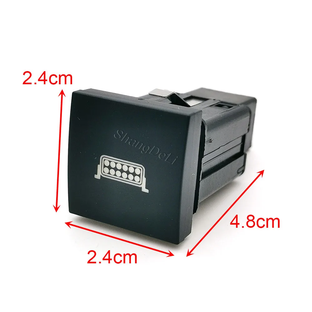 1PC Car LED DRL Parking Radar Power ON Off Fog Light Switch Button with Wire for Golf 6 MK6 Jetta 5 EOS Scirocco 2006 -2011