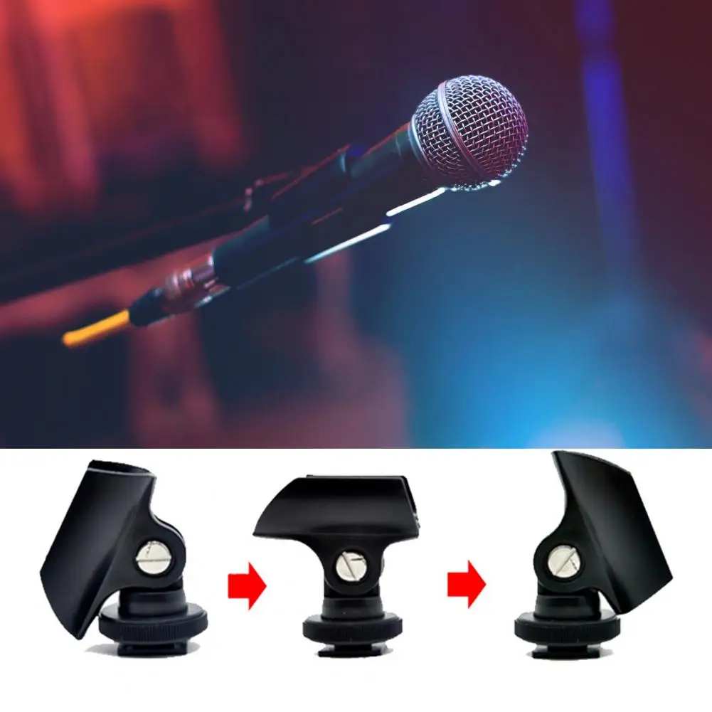 Shock-proof Eco-friendly Rotatable Desktop Wireless Microphone Stand with Hot Shoe for Meeting Room