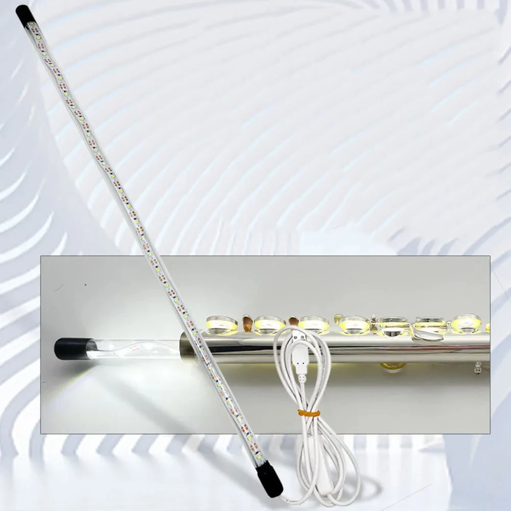 Saxophone Flute LED Leak Light Test Light with USB Plug and Switch Sax Test LED Light Strip Bright for Saxophone Flutes Clarinet