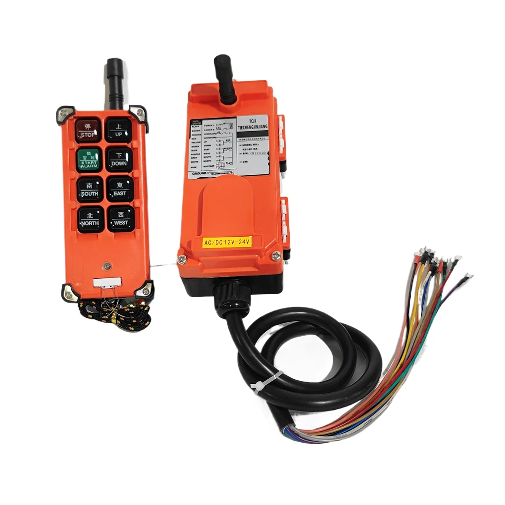 F21-E1B Industrial Wireless Radio Crane Remote Control Switches 6 Buttons Singe Speed Hoist overhead bridge Crane lift control