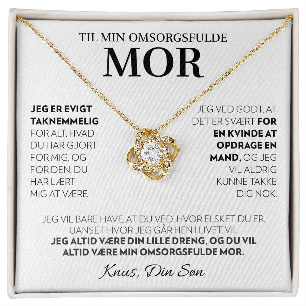 To My Love Mom Mor Necklace Gift Women Halskæde Mother Son Love Knot Pendant Necklaces Fashion Jewelry 2025 New Hot Dropshipping