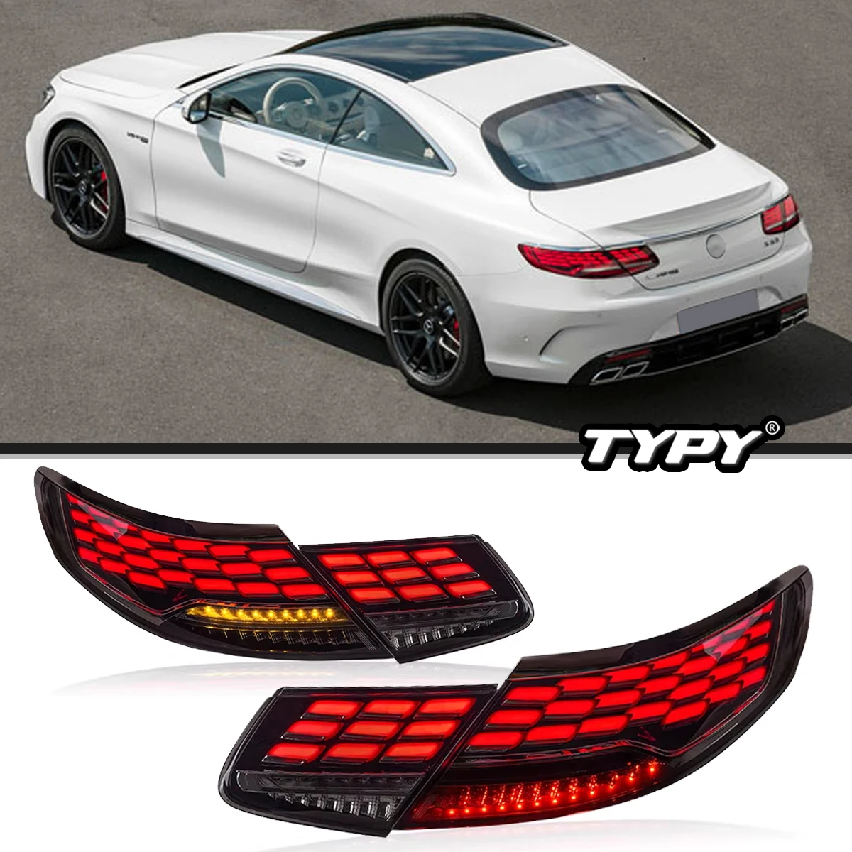 

TYPY Car Light For Mercedes Benz S Class Coupe W217 Taillight Upgrade New Style Dynamic DRL Turn Signal Plug Play