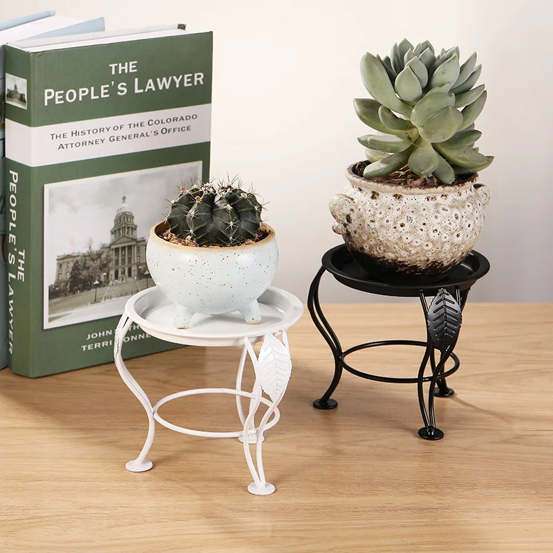 Mini Floor Standing Potted Plant Shelf Indoor Office Desk Succulent Flower Pot European Style Living Room Balcony Flower Rack