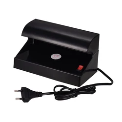 Portable Desktop Multi-Currency Money Detector Counterfeit Cash Currency Banknote Checker Tester Single UV Light with ON/OFF