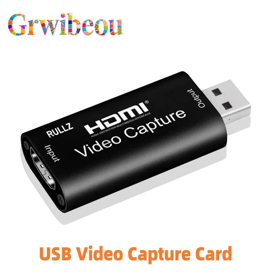 HDMI-compatible to USB Video Capture Card 1080P USB 2.0 Game Grabber Box For PS4 DVD Camera PC Recording Live Streaming