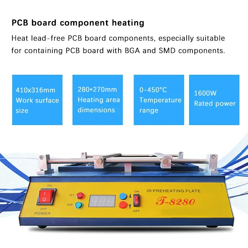 NF PCB Infrared Preheating Furnace Chip Heating Furnace T-8280 Large Heating Size Preheating Platform