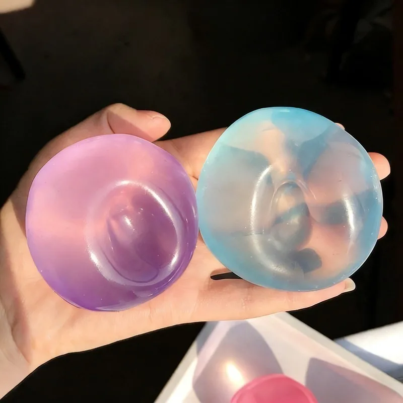 Jouets sensoriels anti-stress amusants en plastique moelleux Mochi, jouets à presser transparents à l'huile de noix de coco et à la maltose pour enfants et adultes