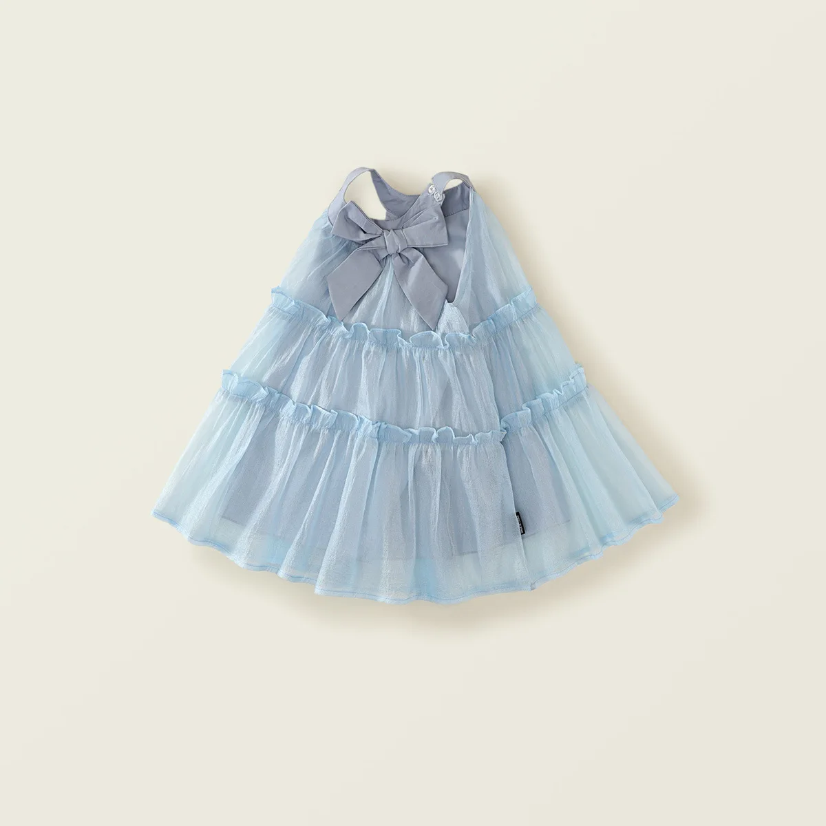 2025 New Arrival Girls Sleeveless O Neck Bow Chiffon Blue Roupa Infantil Menina Cute Party Dress Custume 3-11T