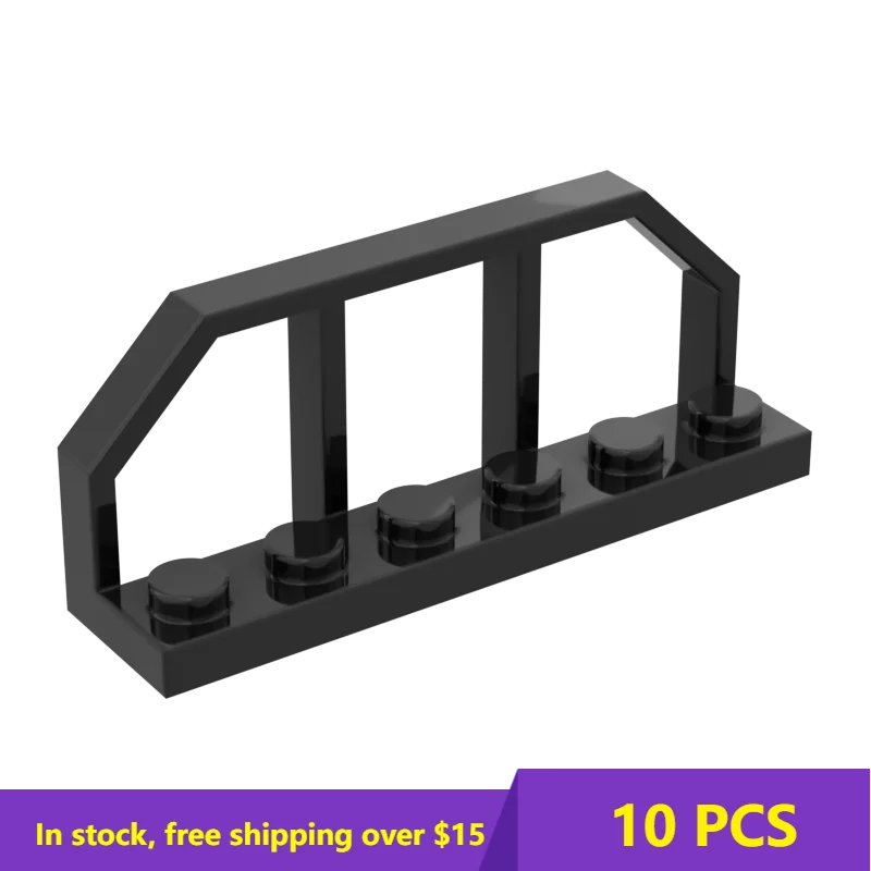 10PCS Bricks  6583 6 X 1.5 X 2.4 End Modified Version with Train Wagon 1 X 6 for Building Blocks Parts DIY Gift Toy For Children