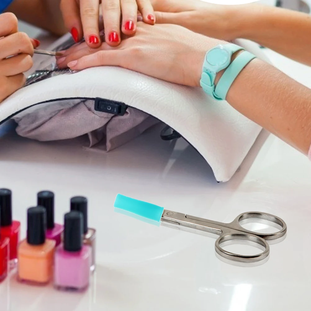 

8pcs 4 Sets Silicone Nail Cuticle Nipper Cover Scissors Protective Sleeve Tweezer Tip Protector for Manicure Pedicure Tools Kit