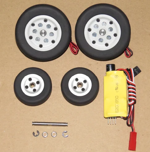 

JP Hobby Electric Brake with 4 Wheels(2pcs back and 2pcs front) and Controller (4mm axle) 40mm 50mm 55mm 60mm 65mm