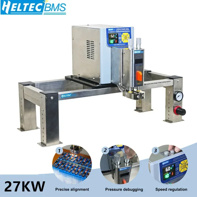 HeltecBMS  HT-SW33A 27kw 4500A Pneumatic Energy Storage Farad Capacitor Spot welding Machine for 18650/21700 battery Spot welder