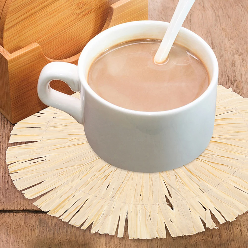 

1 set 8 Pieces 33cm Diameter Paper Coaster Set Palm Leaf Monstera Place Mats for Table Decoration Party Dinner Home Use