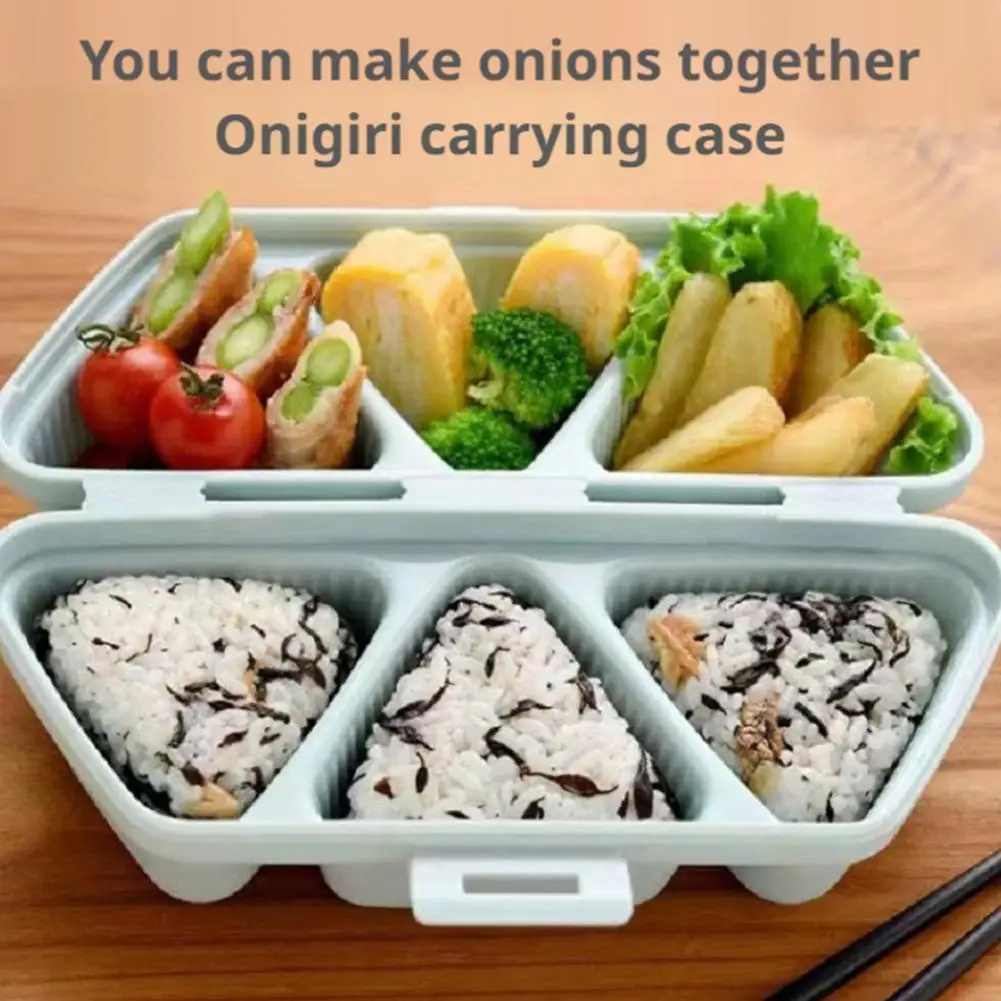 Molde para Sushi japonés, fiambrera para el hogar, bola de arroz Onigiri, prensa de alimentos, molde Triangular para hacer Sushi, accesorios de cocina Bento, herramientas