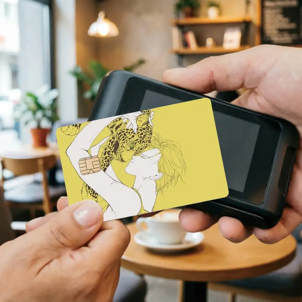 A-Anime BANANA FISH Ash Lynx Credit Card HD Stickers Small Chip Waterproof Sticker Game Card Decal Gift view 4