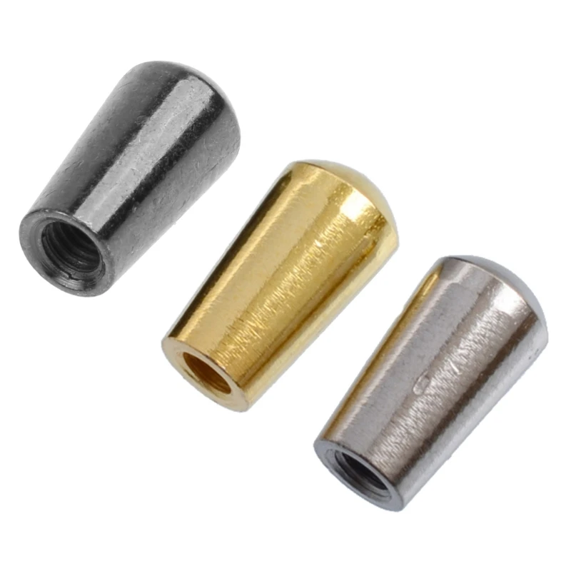 Guitar Toggle Selector Metal Tip 3 Way Toggle Knob Tip Internal Thread Electric Guitar Knob Tip Button