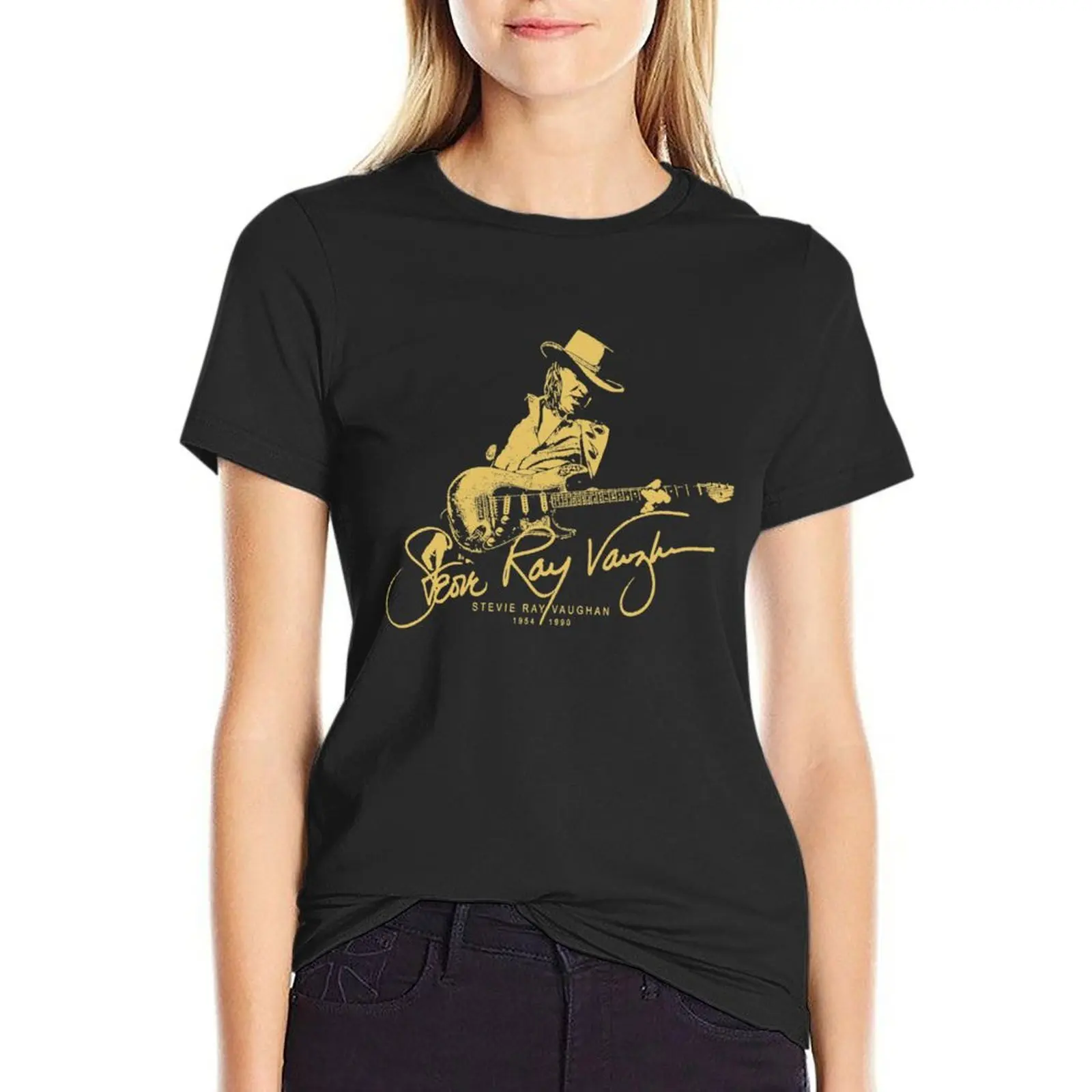 Stevie Ray Vaughan Fan Art Design T-Shirt customs design your own sweat animal prinfor Women's t-shirt