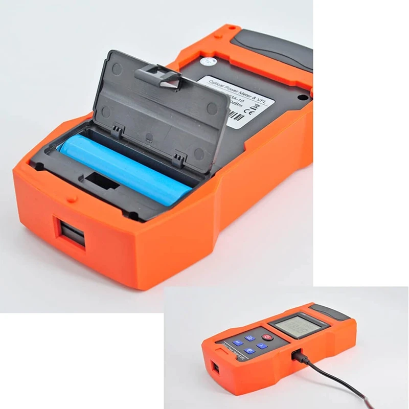 Optical Power Meter Combined Visual Fault Locator Function, Fiber Light Tester with Rechargeable Battery -50dB-A50M