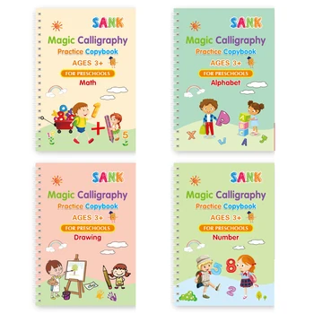 Nauka matematyki wielokrotnego użytku angielski Groove kaligrafia książka rysunek zeszyt numery edukacja dla dzieci praktyka zabawka zeszyt