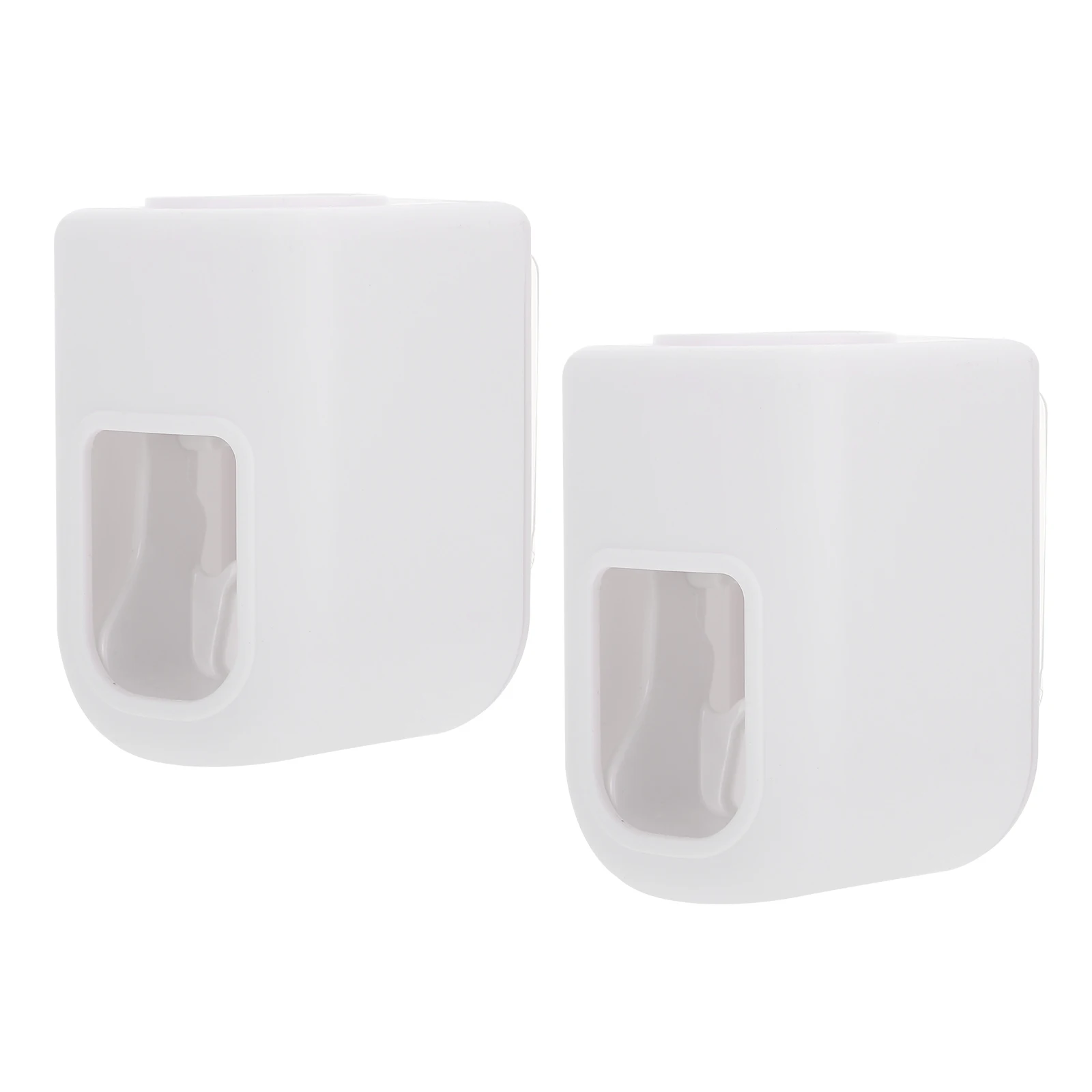 

2Pcs Nail Free Toothpaste Holder Automatic Squeezer Dispenser Plastic Material Strong Adhesion Easy to Use Home