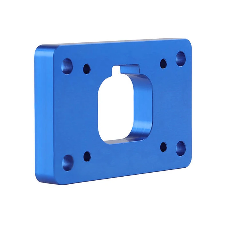 Matte Blue Plastic Display Faceplate, Special Shape Hollow Frame For Control Panel Screen Custom Machining