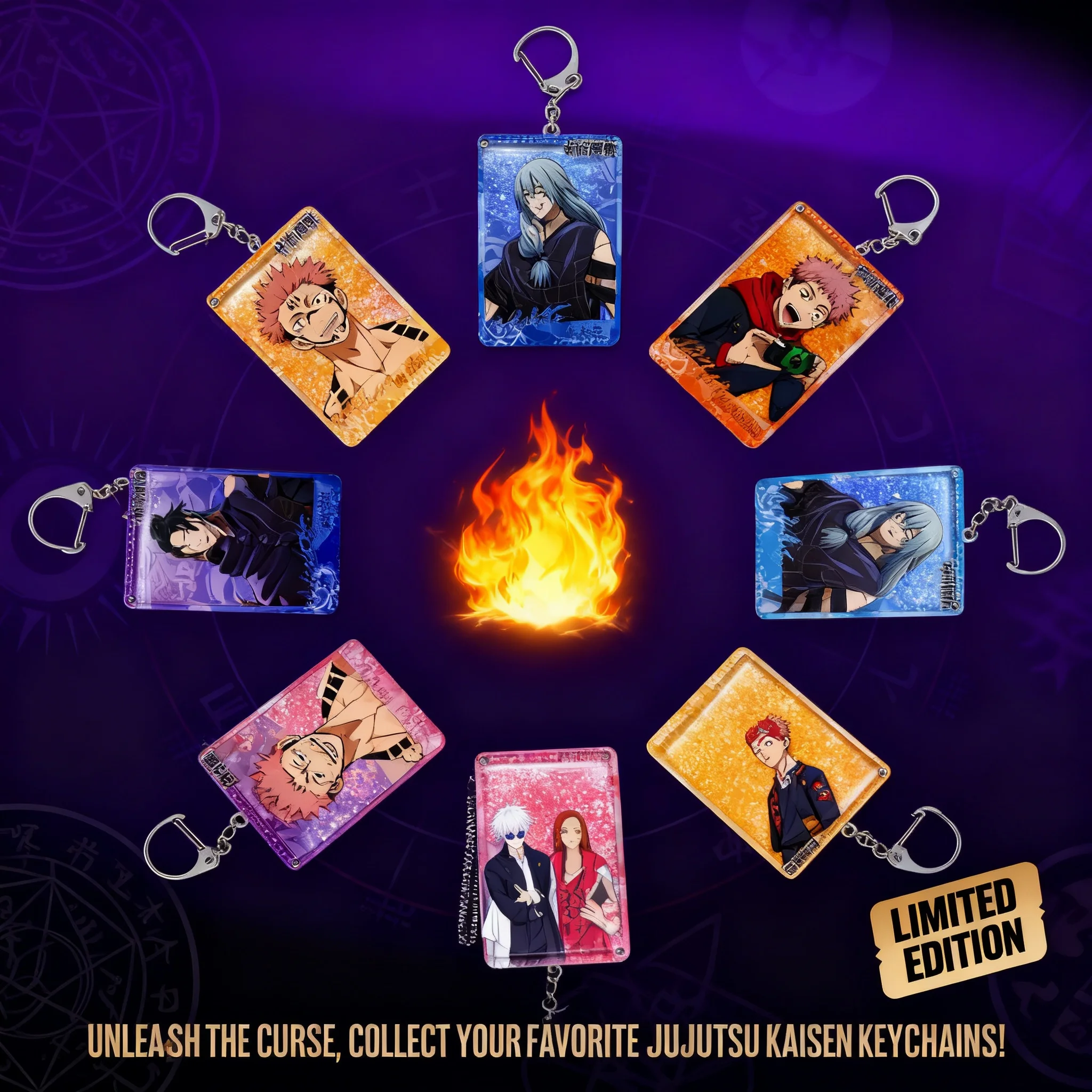 

Jujutsu Kaisen Anime Keychain Flow Sand Hemp Pendant Customizable Otaku Merchandise Gift Wholesale D System Accessories for