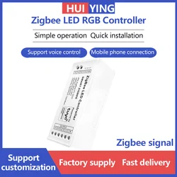 DC5-24V zigbee rgb controlador sem fio wifi controle de aplicativo com mistura de cores controle de grupo suporte áudio inteligente amazon, google assist