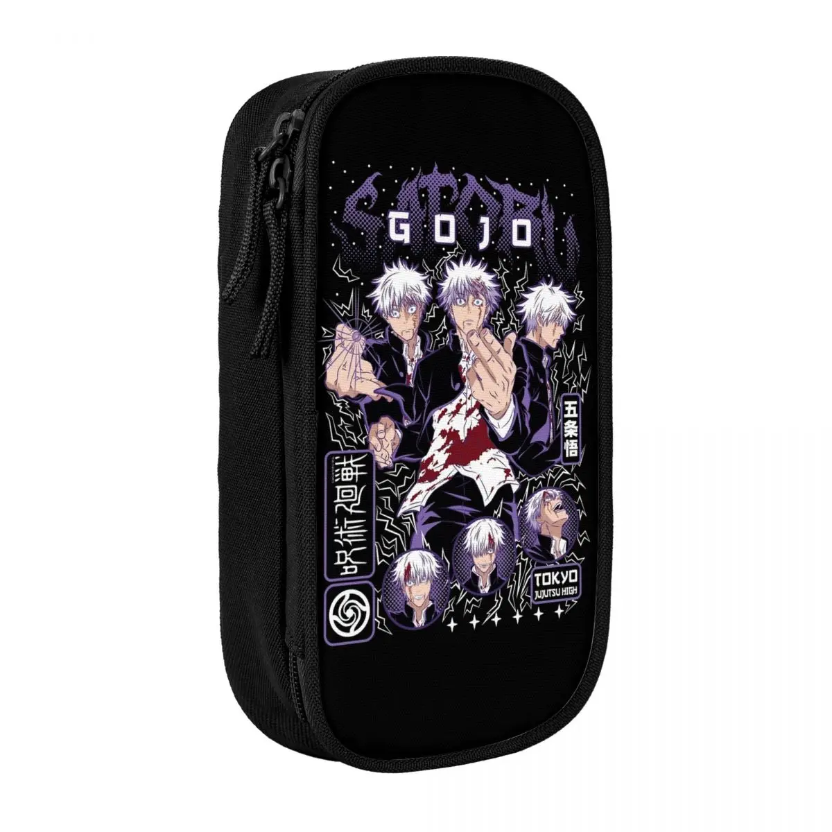 

Классический пенал Gojo Satoru JJK, аниме-пенал, органайзер для ручек, вместительная сумка для школьников, школьные принадлежности, подарки, канцелярия