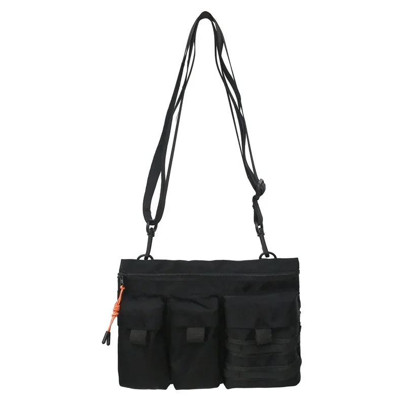 Bolso cruzado con múltiples bolsillos para hombre, bandolera pequeña de estilo de montaña para exteriores, bolso de cintura para hombro lateral,