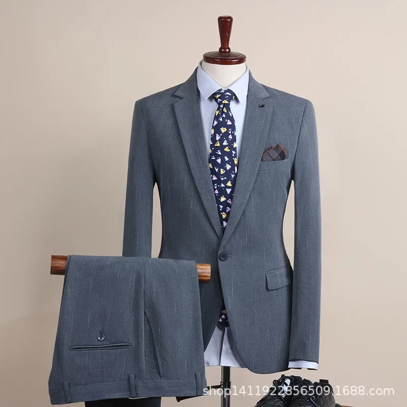 Traje delgado de negocios personalizado para hombres, traje Formal de boda y novio, nuevo, 73